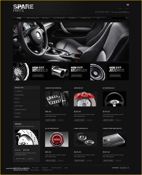 Auto Parts Website Template Free Of Auto Parts Os Merce Templates & themes ...