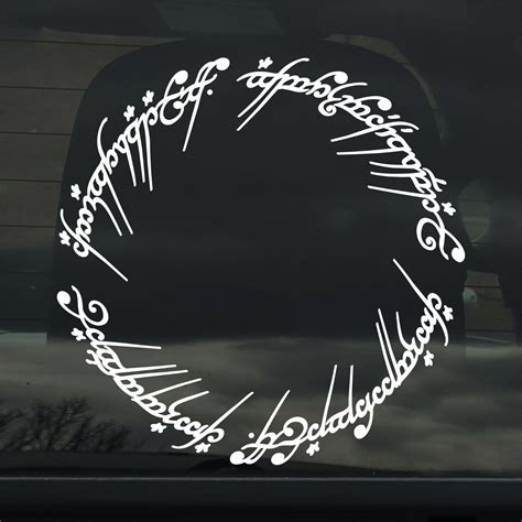 Lord of the Rings Ring of Power Inscription Custom Vinyl Sticker Decal | eBay