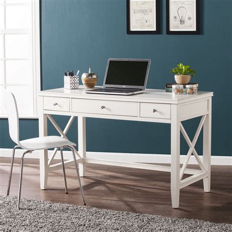 Larksmill Writing Desk - Modern Farmhouse Style - White