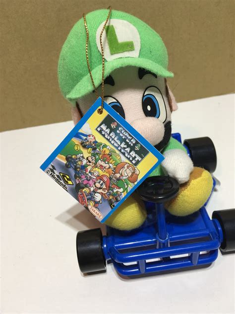 Super Mario Kart Plush Toy Luigi Takara 1993 Nintendo Rare Vintage Figure