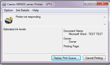 Printer Not Responding MX922 - Canon Community