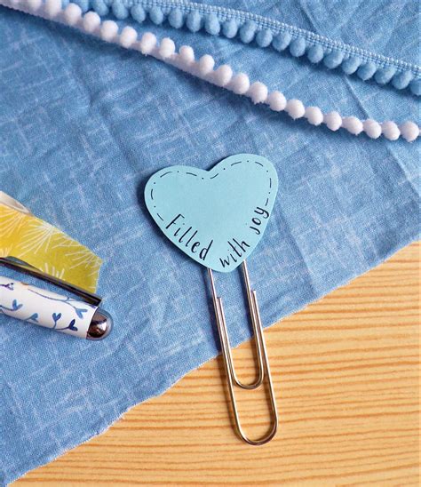 Heart Paperclip Bookmark Filled With Joy - Etsy