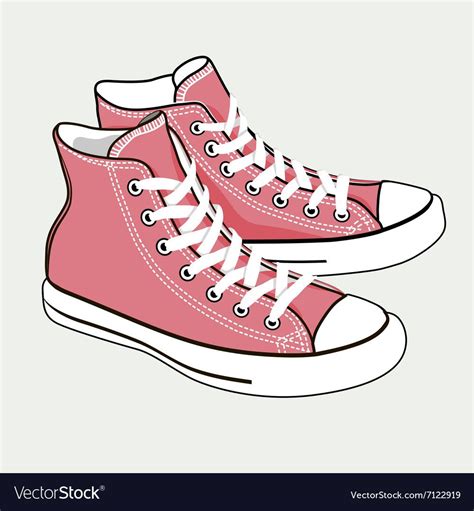 Isolated cartoon pink sneakers vector image on | Sneakers illustration, Pink sneakers, Cute sneakers