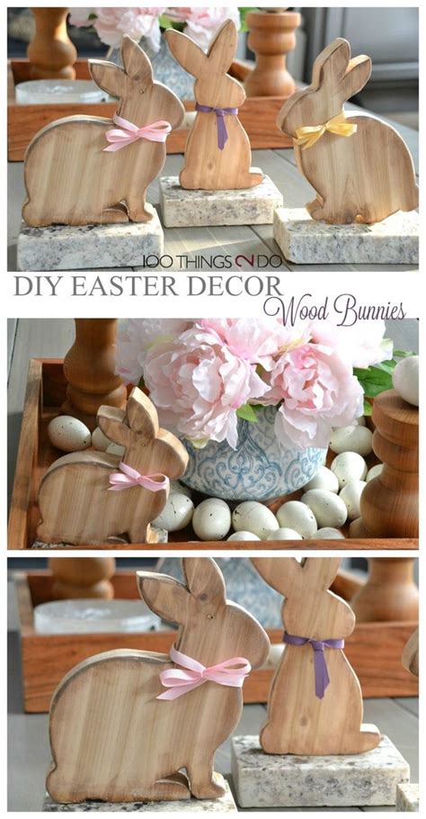 Easter Decor - HomeSense Wood Bunnies | Wooden easter decorations, Diy easter decorations ...