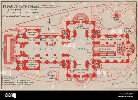 St pauls cathedral plan map hi-res stock photography and images - Alamy