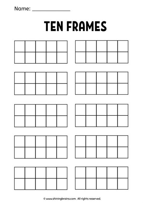 10 Frames For Math