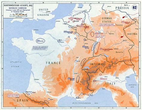 Map of North Western Europe in 1815