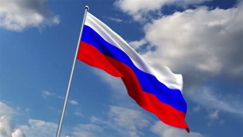 Russian Flag Waving Against Time-lapse Clouds Background Stock Footage ...