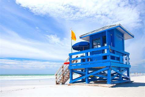 Siesta,Key,Beach,,Florida,Usa,,Colorful,Lifeguard,House,On,A - Best Western Plus Siesta Key ...