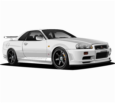 Nissan Skyline GTR R34 Sports Car Digital Art Png File - Etsy Ireland