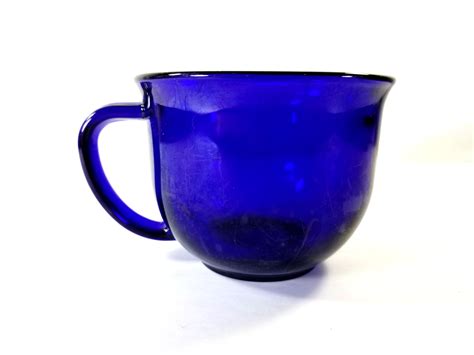 Vintage Cobalt Blue Glass Coffee Mug | Property Room