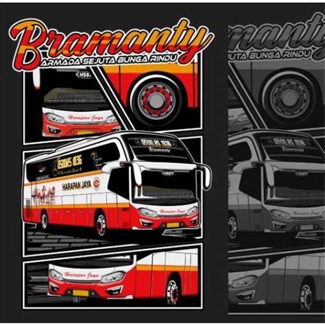 Jual Stiker Bus Mania Bus Artis Basuri Bramanty Laser Sticker | Shopee ...