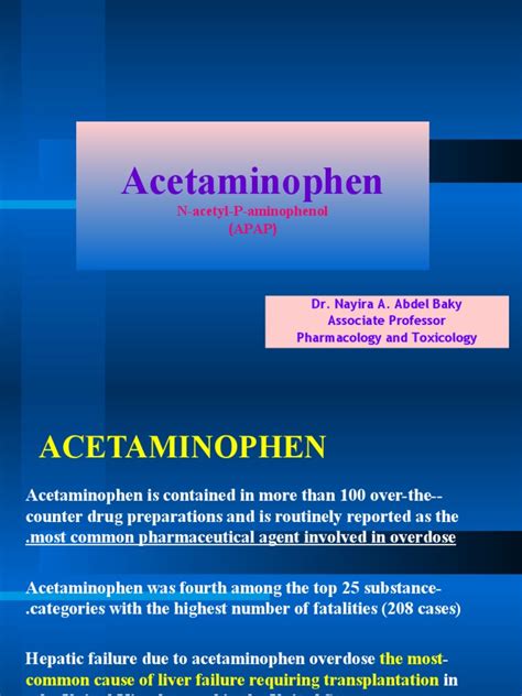 Acetaminophen Toxicity Final 1 0 | PDF | Drug Metabolism | Cytochrome P450