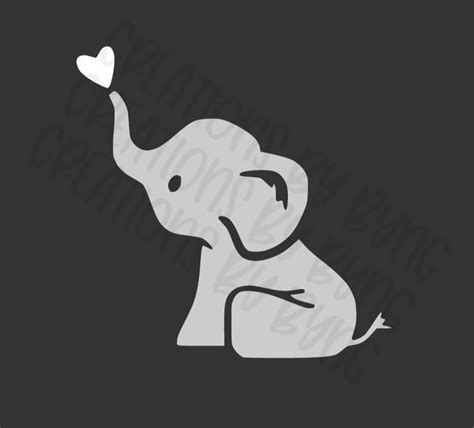 Baby Elephant Svg Png Files for Cricut/silhouette Digital Download - Etsy | Olifant silhouet ...