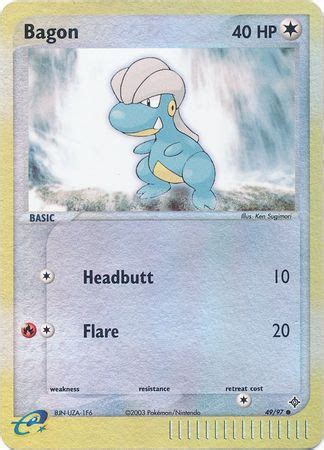 Pokemon Card - Dragon 49/97 - BAGON (REVERSE holo-foil): BBToyStore.com ...