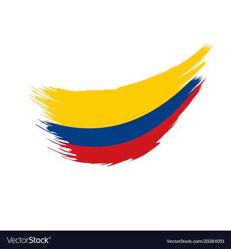 Colombia flag Royalty Free Vector Image - VectorStock