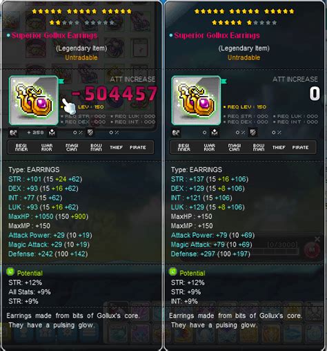 2 Legendary Sup Earrings - help : r/Maplestory