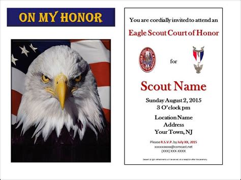 Eagle Court Of Honor Program Template Free