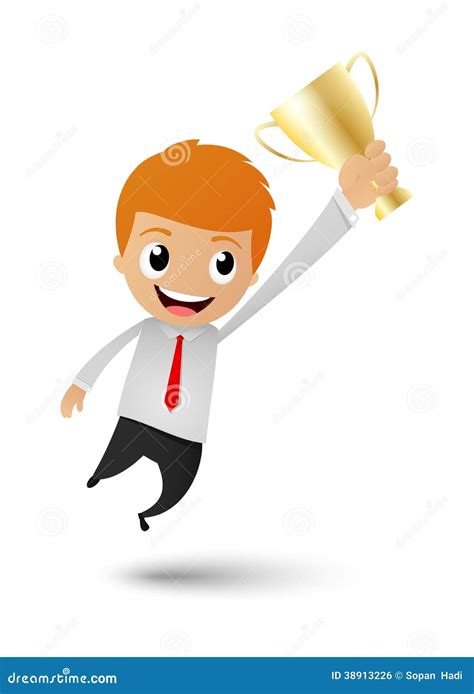 Businessman Victory Cartoon Stock Vector - Image: 38913226