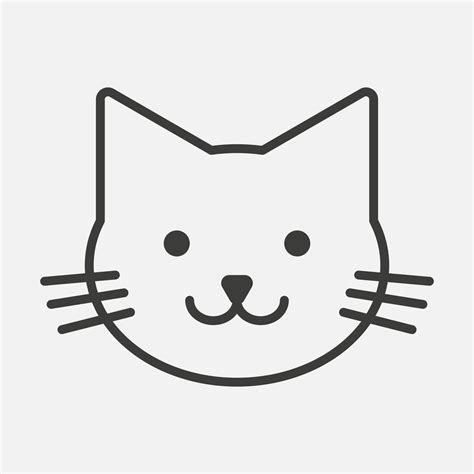 Cat Head Outline Vector Art, Icons, and Graphics for Free Download