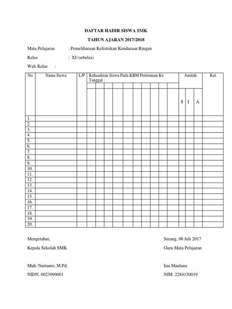 DAFTAR HADIR SISWA SMK.docx