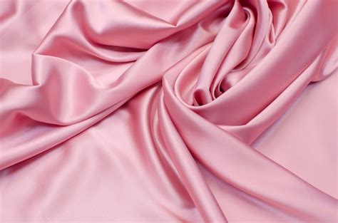 Premium Photo | Silk fabric, light pink satin fabric