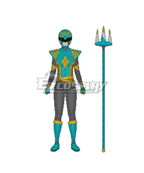 Mighty Morphin Power Rangers Omega Blue Ranger Trident Cosplay Weapon Prop