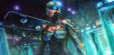 Online crop | cyborg digital wallpaper, artwork, futuristic, science ...