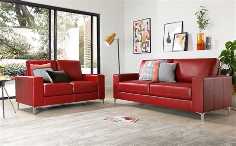 Baltimore Red 3+2 Seater Sofa Set Only £1049.98 | Furniture & Choice