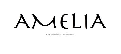 Amelia Name Tattoo Designs