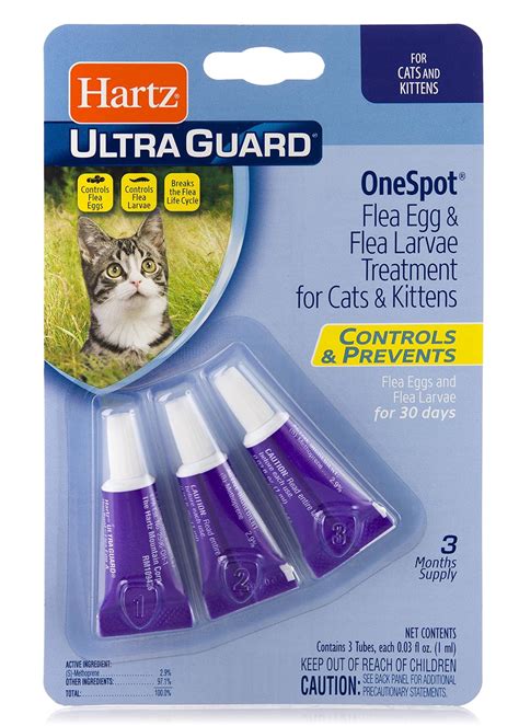 Reviews Hartz UltraGuard Onespot Flea & Tick Drops for Cats - 3 Monthly Treatments