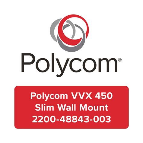 Polycom VVX 450 Slim Wall Mount Bracket - 2200-48843-003