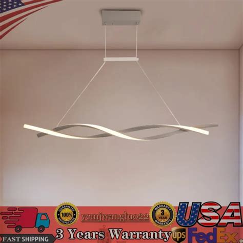 MODERN WAVE CHANDELIER LED Ceiling Light Pendant Lamp Kitchen Hanging ...