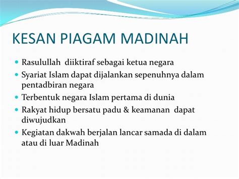 Isi Pokok Piagam Madinah