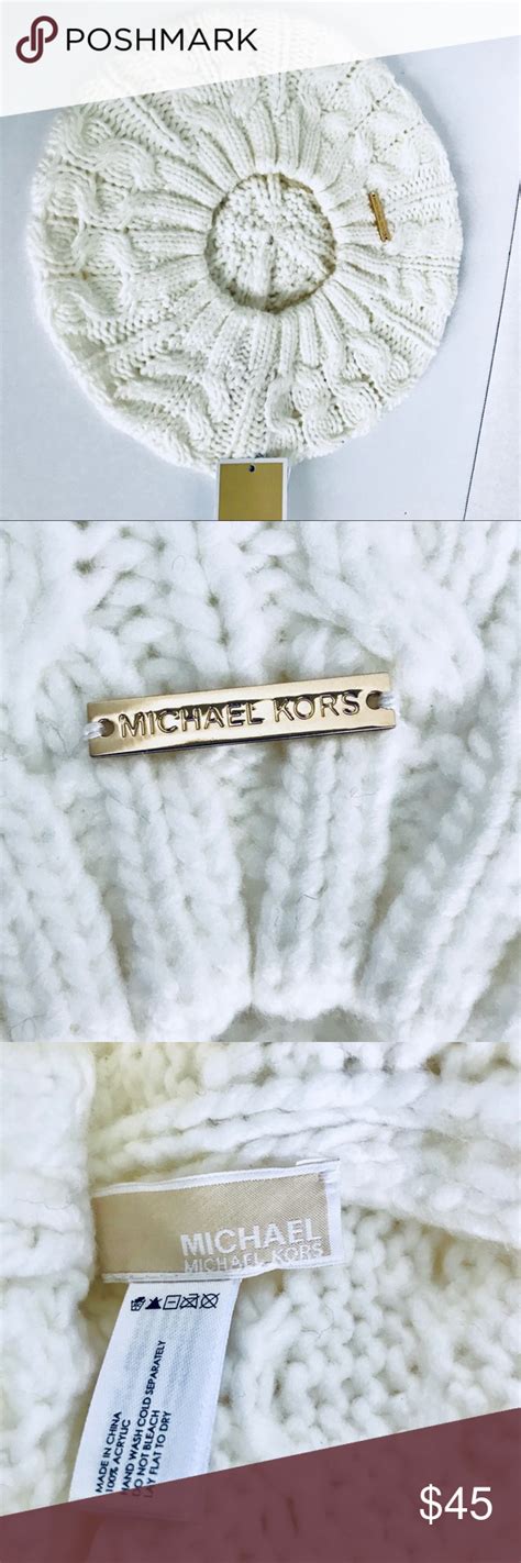 NWat Michael Kors Cable knit barrette/ Hat | Barrette hat, Michael kors accessories, Clothes design