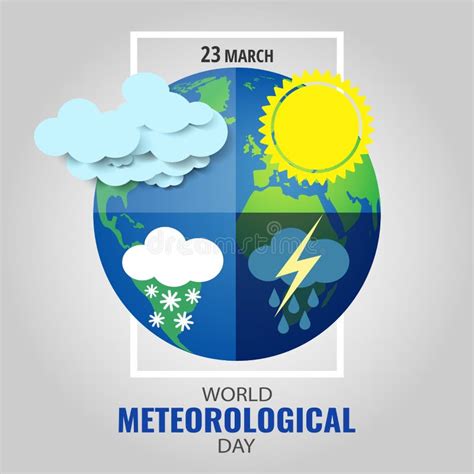 World Meteorological Day stock vector. Illustration of color - 110824982