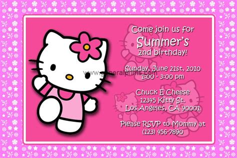 Free Hello Kitty Birthday Invitations - Downloadable | FREE Invitation Templates - Drevio