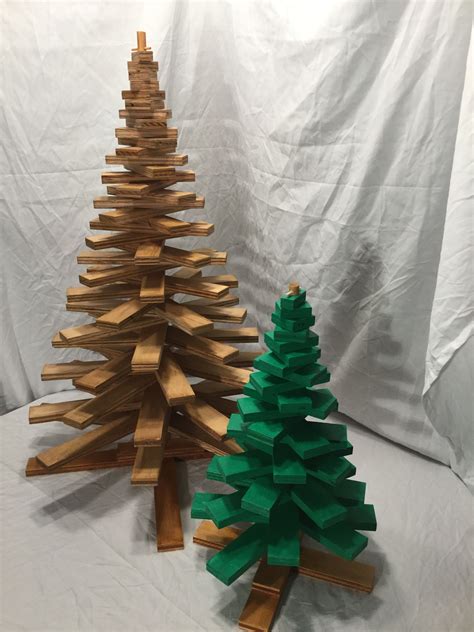 Wooden Christmas tree plans to make 2 different size wooden spiral ...