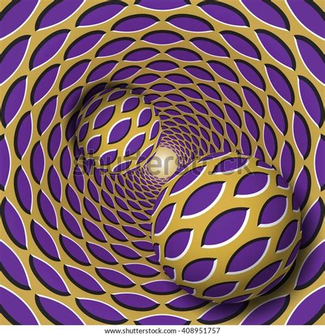 Optical Illusion Illustration Two Balls Pointed Stock Vector (Royalty Free) 408951757 | Shutterstock