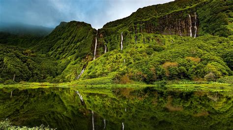 Flawless greenery Flores Island Azores - credits: Robert Seitz [1920x1080] | Водопады, Убуд ...