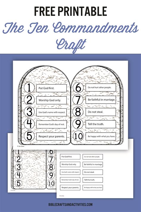 Preschool ten commandments craft – Artofit