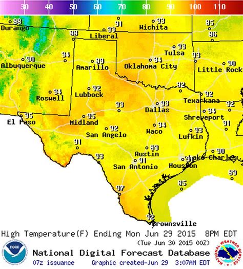 June 29, 2015 Texas Weather Roundup