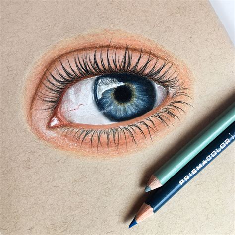 Blue eye drawing | Eye drawing, Colorful drawings, Color pencil sketch