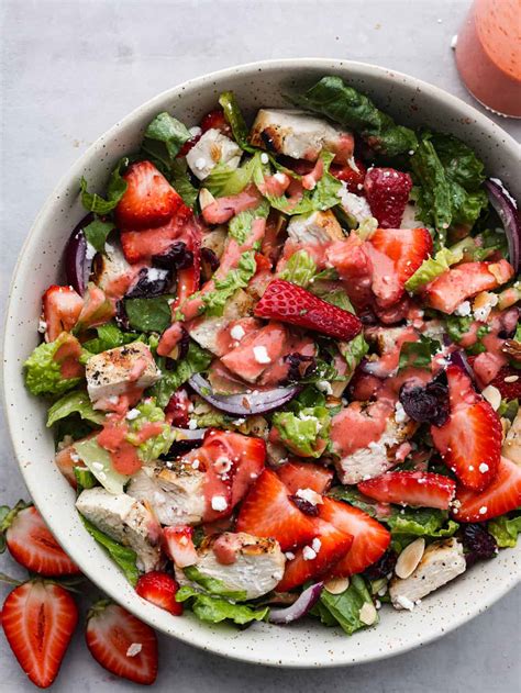 Strawberry Chicken Salad with Strawberry Balsamic Dressing