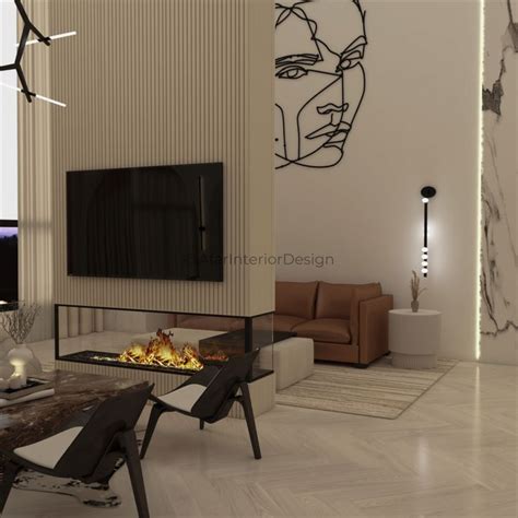 Modern Living Room Remodel with Back-lit Marble Slabs