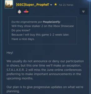 Stalker 2 Will Not Be Showed At The Xbox Games Showcase