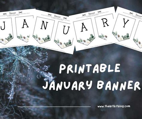 January Banner PRINTABLE - Etsy