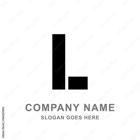 Black Letter L Logo Vector Stock Vector | Adobe Stock