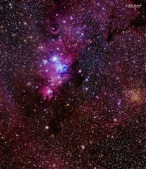 ClarkVision Photograph - The Cone Nebula, Hubble's Variable Nebula, Fox-Fur Nebula, Open Star ...
