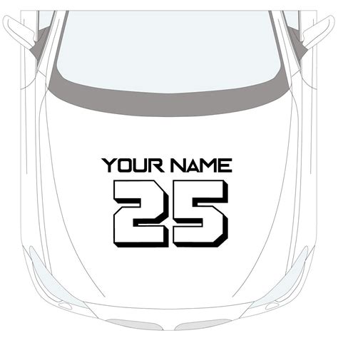 Custom Race Car Number with Custom Text Motorsport Track Vinyl Sticker - Signs 4 Vehicles Car ...